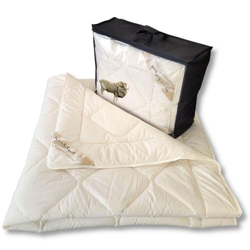 Meivita Merino Schafschurwolle Ganzjahresdecke (200 x 220 cm) von Meivita