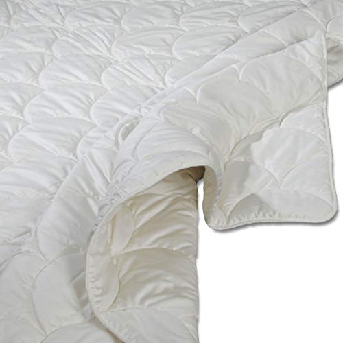 Tussah - Wildseide Ganzjahresdecke in 200x220 cm aus 100% Seide mit einem Fein-Satin Bezug aus 100% Baumwolle – natürliche Qualitäts-Steppdecke Bettdecke Decke von Meivita