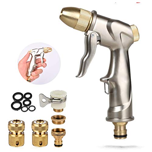 Meiyijia - Garten-Spritzpistolen-Ganz Metall-Verstellbarer Wasserdurchfluss,Gartenbrause zum Bewässern und Reinigen, Autowaschen,Garten schlauchanschluss 1/2 Zoll und 3/4 Zoll Set Meiyijia - Garten-Spritzpistolen-Ganz Metall-Verstellbarer Wasserdurchfluss,Gartenbrause zum Bewässern und Reinigen, Autowaschen,Garten schlauchanschluss 1/2 Zoll und 3/4 Zoll Set von Meiyijia