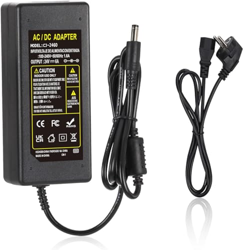 Meiyue 24V 6A Netzteil Adapter,LED 100-240V AC/DC Netzadapter Transformator Trafo 5,5 mmx2,1 mm DC-Ausgangsbuchse Universal 144W für 5050 3528 LED-Streifen LED-Treiber 3D Drucker HUB Meiyue 24V 6A Netzteil Adapter,LED 100-240V AC/DC Netzadapter Transformator Trafo 5,5 mmx2,1 mm DC-Ausgangsbuchse Universal 144W für 5050 3528 LED-Streifen LED-Treiber 3D Drucker HUB von Meiyue