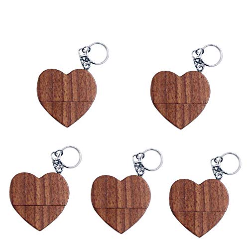 5 Stück Holz USB Flash Drive Speicherstick USB 2.0/3.0 Memory Stick mit Holz (2.0/32GB) von Meiyuexiang