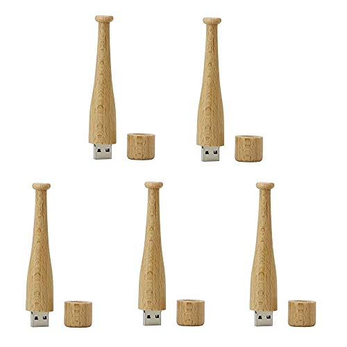 5 Stück Holz USB Flash Drive Speicherstick USB 2.0/3.0 Memory Stick mit Holz (3.0/128GB) von Meiyuexiang
