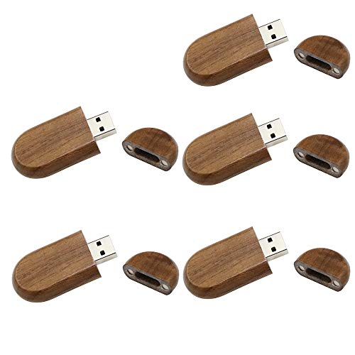 5 Stück Holz USB Flash Drive Speicherstick USB 2.0/3.0 Memory Stick mit Holz (3.0/32GB) von Meiyuexiang