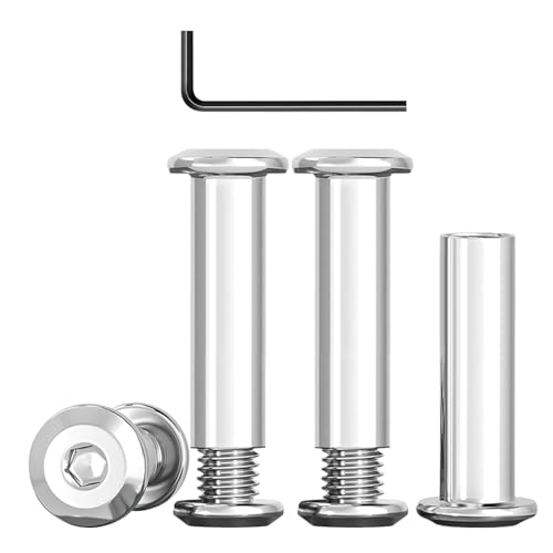 10 Stück Verbindungsschrauben M6 x 30 mm, Edelstahl A2 V2A, Möbelschrauben Hülsenmutter mit Innensechskantschlüsseln, Möbelverbinder Schrankverbinder Eignen Sich zum Verbinden von Holzbrettern von MejaRizon