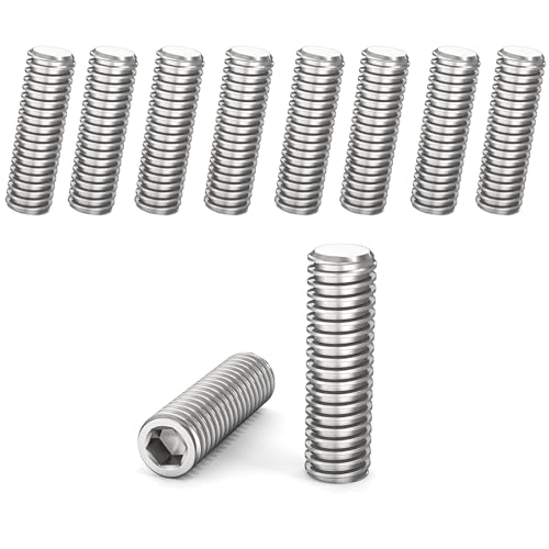 MejaRizon Madenschrauben 10 Stück, Gewindestifte M6 x 20 mm DIN 913 / ISO 4026 mit Innensechskant und Kegelkuppe, Wurmschrauben Sechskantschraube Edelstahl A2 V2A VA Silber Rostfrei MejaRizon Madenschrauben 10 Stück, Gewindestifte M6 x 20 mm DIN 913 / ISO 4026 mit Innensechskant und Kegelkuppe, Wurmschrauben Sechskantschraube Edelstahl A2 V2A VA Silber Rostfrei von MejaRizon