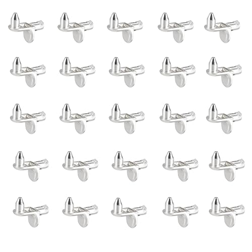 MejaRizon Einlegeboden Halter, 25 Stück, Regalbodenträger L Form, Halter für Einlegeböden, Bodenträger 5 mm, für Küchenschrank, Bücherregal und Möbelschrank von MejaRizon