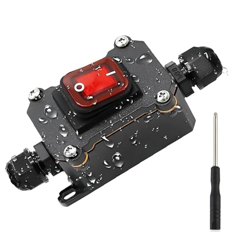 MejaRizon IP65 Wasserdicht Kabelschalter, Garten Schalter, 30A 220V Robuster Schnurschalter für Outdoor Stromkabel, Ein und Aus Schalter, Außenbereich Kabelschalter Schnurschalter MejaRizon IP65 Wasserdicht Kabelschalter, Garten Schalter, 30A 220V Robuster Schnurschalter für Outdoor Stromkabel, Ein und Aus Schalter, Außenbereich Kabelschalter Schnurschalter von MejaRizon