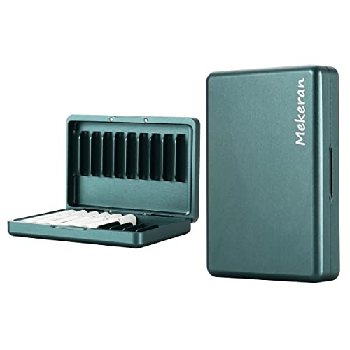 Mekeran Aufbewahrungsbox aus Aluminiumlegierung für iQOS Heets/Zigaretten, schützende Hartschale für den Alltag und auf Reisen (Grün) von Mekeran