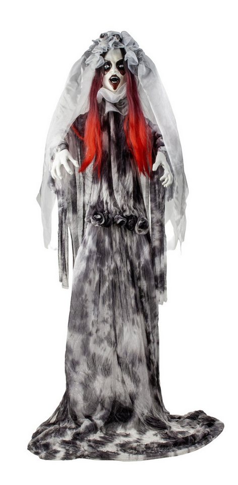 Mel-O-Design LED-Dekofigur Bloodwyn Horror Braut Halloween Figur 170cm Mit LED Augen Sound Deko (1 St) von Mel-O-Design