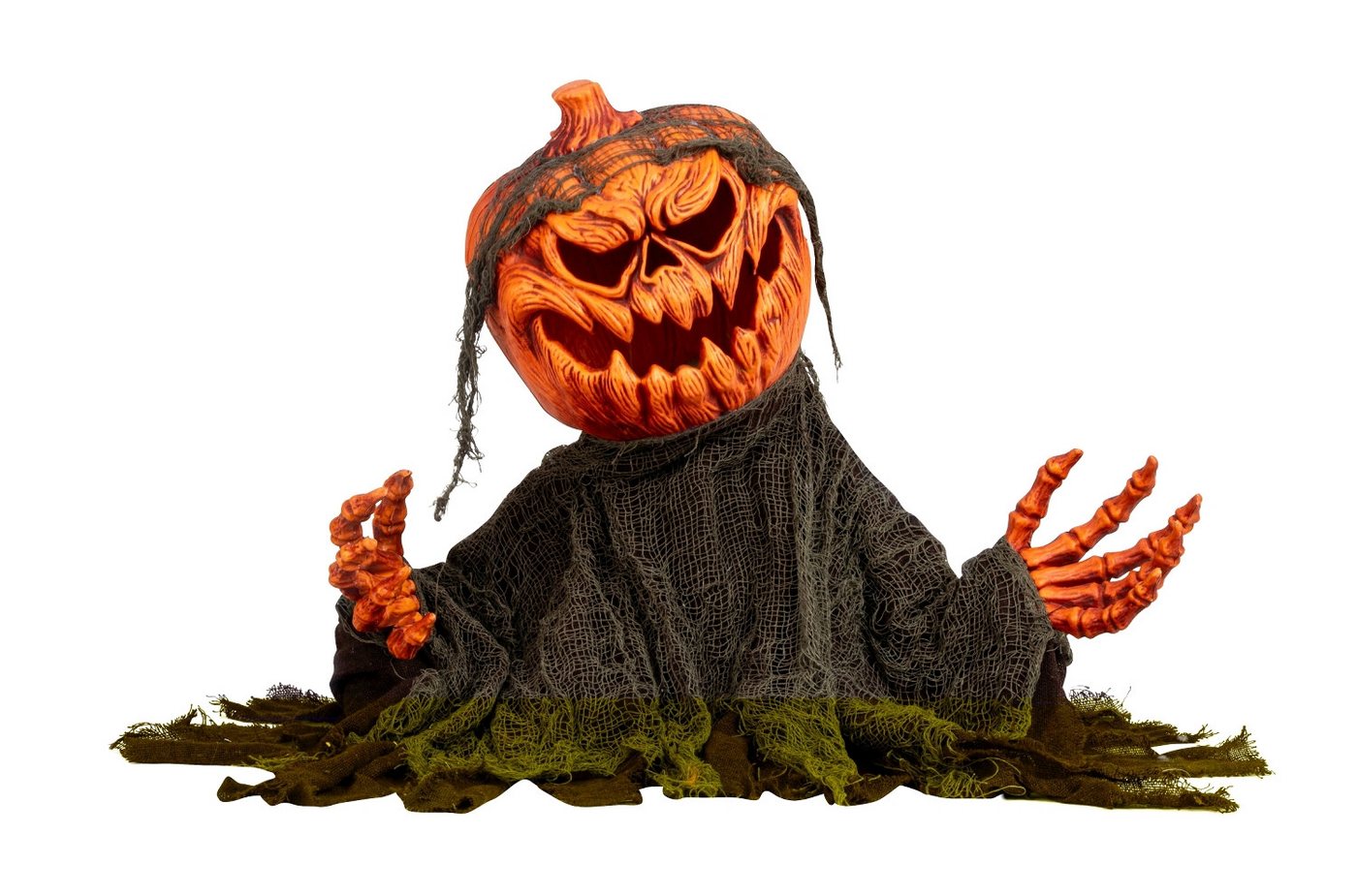 Mel-O-Design LED-Dekofigur Horror Kürbis Mann Jackgrin mit Sound LED und Bewegung 50cm (1 St) von Mel-O-Design