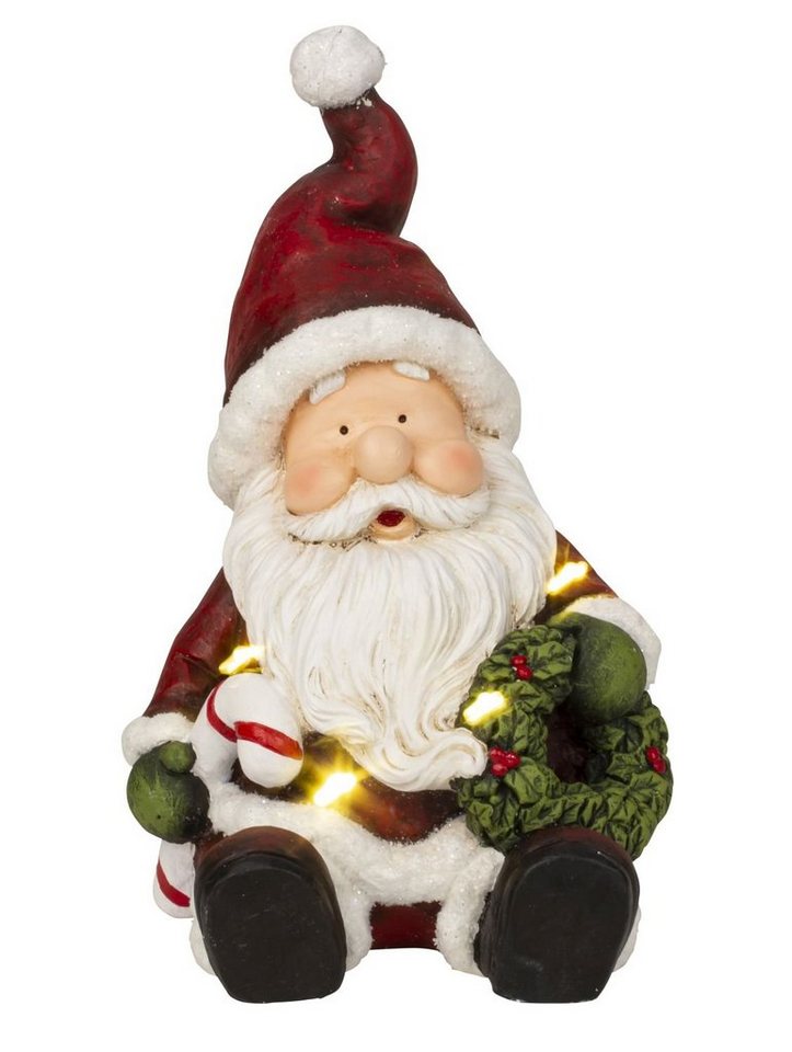 Mel-O-Design Weihnachtsmann 5903 Weihnachtsmann sitzend (1 St), mit LED von Mel-O-Design