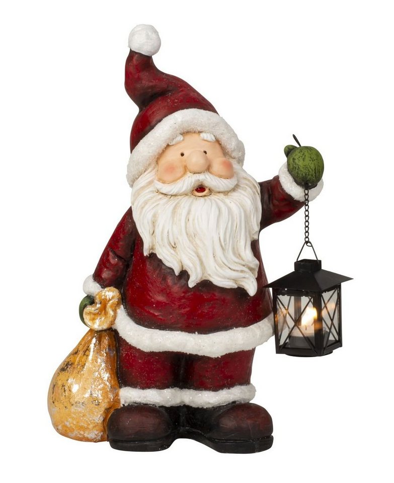 Mel-O-Design Weihnachtsmann 5904 Weihnachtsmann stehend mit Laterne (1 St), Teelichhalter von Mel-O-Design