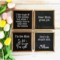 Mama/Muttertag Gestufte Tablett Schilder, Lustige Geschenke, Geschenke Für Holzschilder von MelDenver