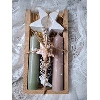 Weihnachtliches Geschenkset, Geschenkset Raysin, Weihnachtsgeschenk, Holz, Kerze, Mitbringsel, Stern, Raysindeko, Weiß, Mellenkreationen Weihnachtliches Geschenkset, Geschenkset Raysin, Weihnachtsgeschenk, Holz, Kerze, Mitbringsel, Stern, Raysindeko, Weiß, Mellenkreationen von MelLenKreationen