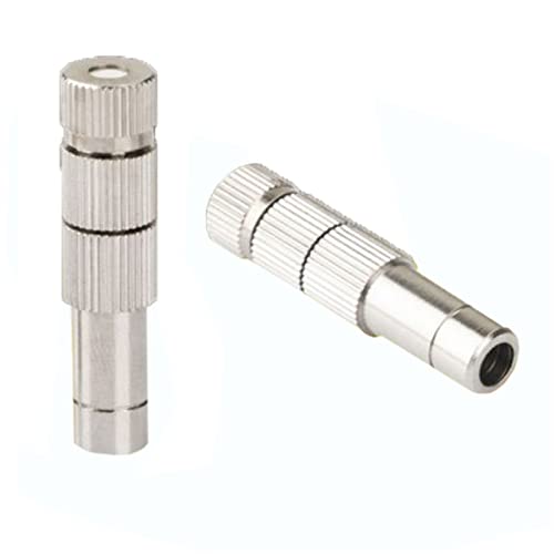 10Stk Misting Düsen Garten Sprühdüse Messing Nebeldüsen Sprühnebel Düsen, Nebeldüsen Kit Ersatzköpfe für Outdoor Kühlsystem und Gewächshaus Landschaftsbau Staubschutz, 8mm Anschluss (Size : 0.3mm) von Melairy