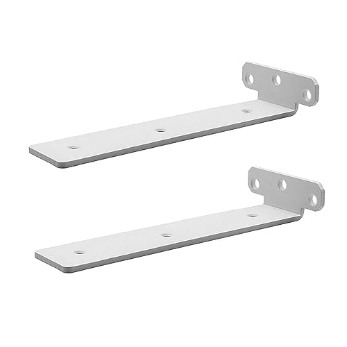 Melairy 2PC Verdickt Weiß Regal Klammern Wand Montiert Regal Klammern 25CM Metall L Klammer Rechten Winkel Tabelle Unterstützung Klammer von Melairy