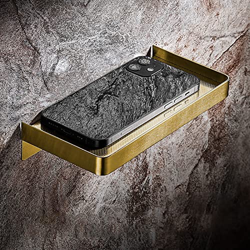 Melairy Duschkorb Duschregal ohne Bohren Duschablage SUS 304 Edelstahl Dusche Ablage Badregal Selbstklebend Badezimmerregal für Bad und Küche Gold von Melairy