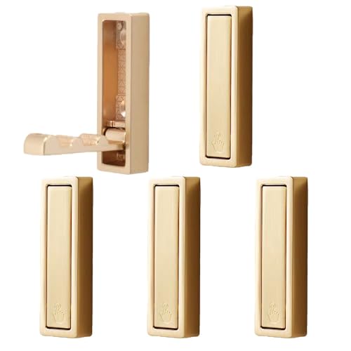 Melairy Handtuchhaken Wandmontage faltbar robuste Garderobenleiste für Wohnzimmer Schlafzimmer Küche Eingang Goldfarben 5 Stück von Melairy