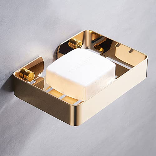 Melairy Seifenhalter Selbstklebende Golden Seifenhalter ohne Bohren Seifenschale Edelstahl,für Dusche Küche und Bad von Melairy