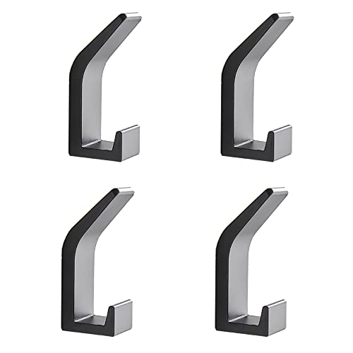 Melairy Starke Selbstklebende Haken Abnehmbare Wasserdichte Badhaken Aluminium Haushaken Anti-Rost Hängend bis zu 8KG Schwarz Packung von 4 Melairy Starke Selbstklebende Haken Abnehmbare Wasserdichte Badhaken Aluminium Haushaken Anti-Rost Hängend bis zu 8KG Schwarz Packung von 4 von Melairy