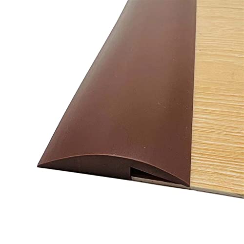 Bodenübergangsstreifen, selbstklebend, Teppich- und Bodenbelags-Übergangskanten-Zierstreifen, PVC-Schwellenübergänge, geeignet for Schwellenhöhen von weniger als 5 mm ( Color : Dark Brown , Size : 2me von Melairya