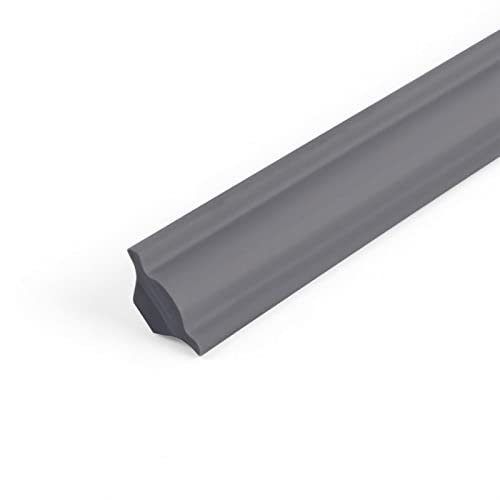 Melairya 5 m Flexible Formleiste, selbstklebend, Lückendichtband, Dichtungsstreifen, dekorative Zierleiste for Wand/Spiegel/Möbel/Türen/Schrank/Wohndekoration (Color : Grau, Size : 1.2cm) von Melairya