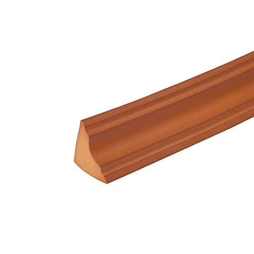 Melairya Deckenleisten selbstklebend, Dichtungs- und Zierleisten für Wandkanten, Schrankkanten, Abschlussleiste, Deckenkanten, Arbeitsplatten, Schälen und aufkleben (Color : Braun, Size : 10m) von Melairya