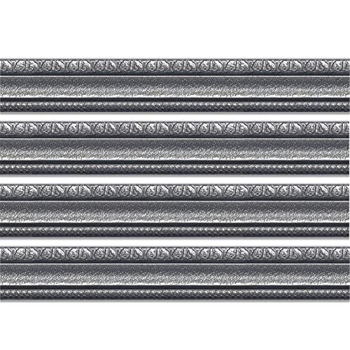 Melairya Flexible Sockelleistenleisten, abziehen und aufkleben, Selbstklebende Design-Wandleisten, Dichtungs- und Zierleisten for Wand, Sockelleiste, Decke (Color : Style5, Size : 230cmx4pcs) von Melairya