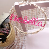 Personalisierte Pom Hoop | Maßgeschneidertes Namensschild Kinderzimmer Dekor Personalisierter Namenskranz von MelaniePorterDesign