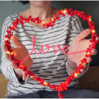 Lichterkette Herz | Valentinstag Geschenk Für Freundin Herz-Nachtlicht von MelaniePorterDesign