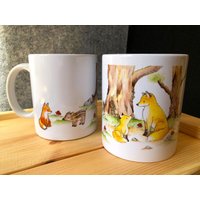 Tasse Mit Füchsen Und Wildschwein Im Wald von MelanieStollDE