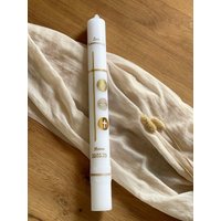 Taufkerze/Kommunionkerze Personalisierbar Mit Name Und Datum, Mädchen/Junge, Stabkerze 400 X 40mm Inkl. Aufbewahrungskarton, Taufe Kommunion von MelaniesKreativshop