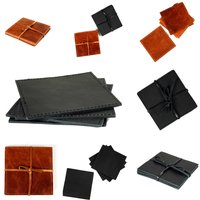 8Er Set Personalisierte Echtleder Untersetzer| Leder Untersetzer Set, Getränke Untersetzer, Geschenk Zur Wohnungserwärmung, Personalisierter von MelbourneLeathrCo