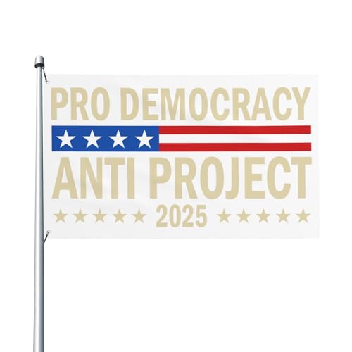3x5Ft Pro-Demokratie Anti-Projekt 2025 Flagge Doppelseitige Stop-Projekt 2025 Garten Anti-Republikanische Hofflaggen Kein Flaggenständer 3x5Ft Pro-Demokratie Anti-Projekt 2025 Flagge Doppelseitige Stop-Projekt 2025 Garten Anti-Republikanische Hofflaggen Kein Flaggenständer von Melbrakin