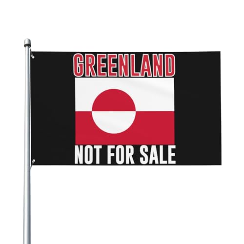 Grönland steht nicht zum Verkauf Flaggenschild 2x3 "I Love Grönland steht nicht zum Verkauf" Flaggenbanner Wandteppich für Zimmer Hofschild Dekor Kein Fahnenmast von Melbrakin