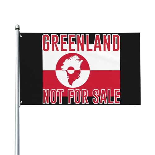 Grönland steht nicht zum Verkauf Flaggenschild 4x6 "I Love Grönland steht nicht zum Verkauf" Flaggenbanner Wandteppich für Zimmer Hofschild Dekor Kein Fahnenmast von Melbrakin