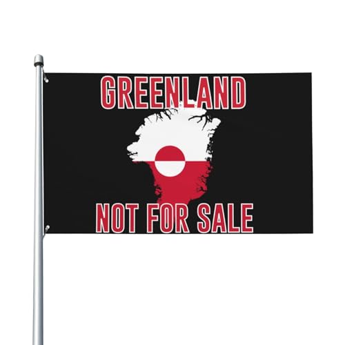 Grönland steht nicht zum Verkauf Flaggenschild 4x6 "I Love Grönland steht nicht zum Verkauf" Flaggenbanner Wandteppich für Zimmer Hofschild Dekor Kein Fahnenmast von Melbrakin