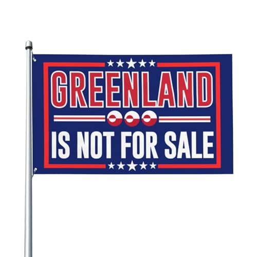 Grönland steht nicht zum Verkauf Flaggenschild 4x6 "I Love Grönland steht nicht zum Verkauf" Flaggenbanner Wandteppich für Zimmer Hofschild Dekor Kein Fahnenmast von Melbrakin