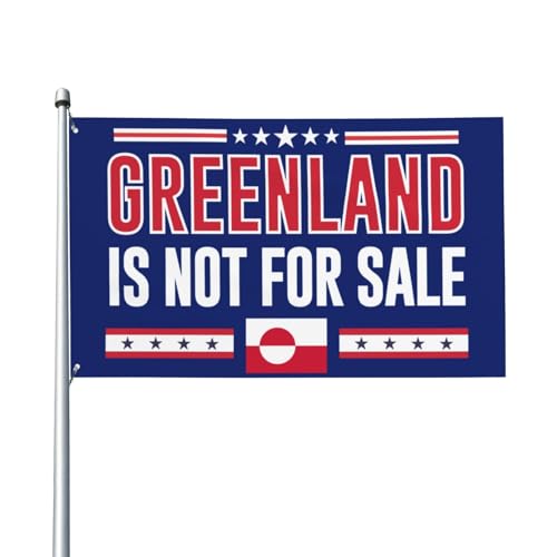 Grönland steht nicht zum Verkauf Flaggenschild 4x6 "I Love Grönland steht nicht zum Verkauf" Flaggenbanner Wandteppich für Zimmer Hofschild Dekor Kein Fahnenmast von Melbrakin