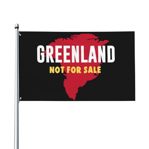 Grönland steht nicht zum Verkauf Flaggenschild 4x6 "I Love Grönland steht nicht zum Verkauf" Flaggenbanner Wandteppich für Zimmer Hofschild Dekor Kein Fahnenmast von Melbrakin