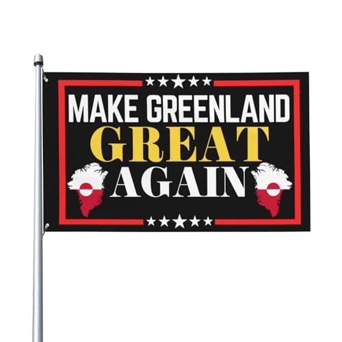 Machen Sie Grönland wieder großartig Flagge 2 x 3 Grönland Flagge Wandteppich für Zimmer Yard Zeichen Dekor kein Fahnenmast von Melbrakin