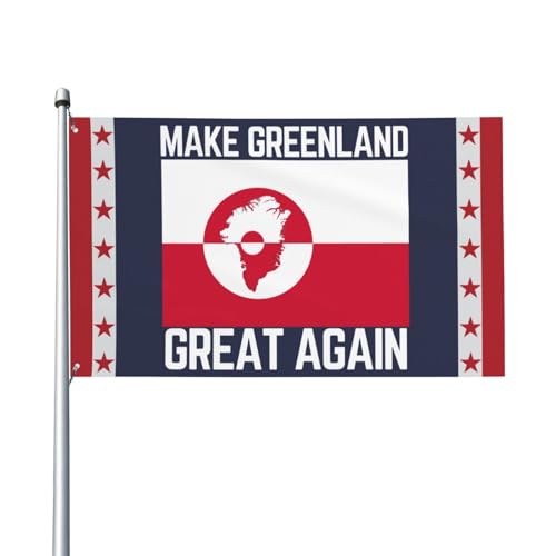 Machen Sie Grönland wieder großartig Flagge 2 x 3 Grönland Flagge Wandteppich für Zimmer Yard Zeichen Dekor kein Fahnenmast von Melbrakin