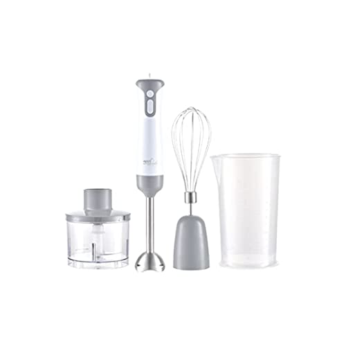 Melchioni Family MIXXXO TRIO, Stabmixer, abnehmbarer Stahlfuß, Mixer mit 2 Geschwindigkeiten, Stahlklingen, Zerkleinerer 500 ml, Schneebesen, Messbecher, 400 W von Melchioni