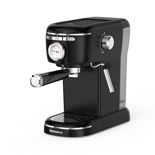 Aromatica Plus Espresso Kaffeemaschine 3 in 1 | Kompatibel mit E.S.E.-Pads, Kapseln und Kaffeepulver | 15 Bar, 1,2L Wassertank, Manueller Milchaufschäumer für Cappuccino von Melchioni