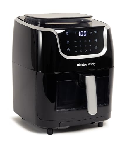 Heißluftfritteuse Melchioni Gioia 3in1 mit Dampf- und Kombifunktion, 6,5L Fassungsvermögen, 1,3L Wassertank, Touch-Display, 30 voreingestellte Programme, Timer, Temperaturregelung, 1700W von Melchioni