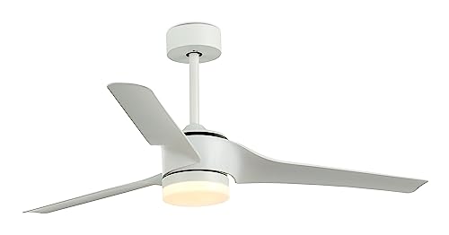 Melchioni Family | Deckenventilator mit Licht und Fernbedienung, 6 Geschwindigkeiten und 3 Modi, ultraleise, 3 ABS-Flügel, 132 cm Durchmesser, Weiß von Melchioni