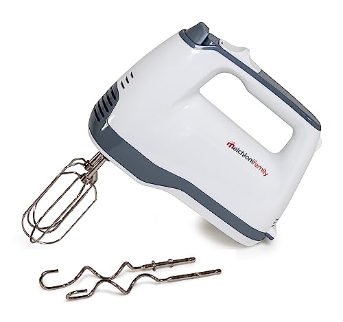 Melchioni Family | Elektrische Rührwerk MONTERO NEW, mit 5 Geschwindigkeiten und 2 Schneebesen und 2 Knethaken, 250W von Melchioni