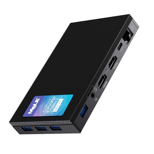 MeLE Fanless Mini PC Lüfterlos Quieter3Q Celeron N5105 8GB 128GB Windows 11 Pro Small Desktop Computer Unterstützen Linux, M.2 SSD, WiFi 6, Gigabit Ethernet, BT5.2 für Industries, Büro, Zoom, Medien von MeLE