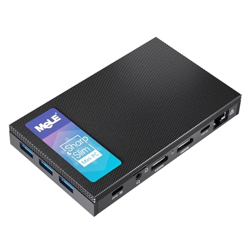 MeLE Quieter 3C Lüfterloser Mini-PC N5105, Kleiner Computer, LPDDR4, Win11, HDMI 4K, Wi-Fi 5, Gigabit Ethernet, BT 5.1, USB 3.2 * 3, Typ-C, SSD, VESA-Halterung (8G/256G) MeLE Quieter 3C Lüfterloser Mini-PC N5105, Kleiner Computer, LPDDR4, Win11, HDMI 4K, Wi-Fi 5, Gigabit Ethernet, BT 5.1, USB 3.2 * 3, Typ-C, SSD, VESA-Halterung (8G/256G) von MeLE