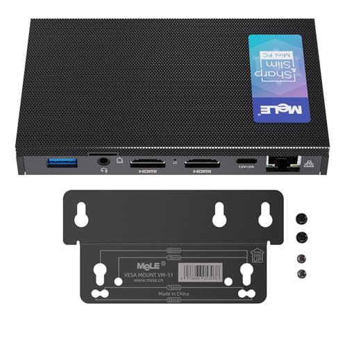 Mele Quieter 3Q Lüfterloser Mini-PC N5105, Kleiner Computer, LPDDR4, Win11, Dual HDMI 4K, 2,4G/5G Wi-Fi 5, Gigabit Ethernet, BT 5.1, USB 3.2 * 4, SSD, VESA-Halterung (8G /256G) Mele Quieter 3Q Lüfterloser Mini-PC N5105, Kleiner Computer, LPDDR4, Win11, Dual HDMI 4K, 2,4G/5G Wi-Fi 5, Gigabit Ethernet, BT 5.1, USB 3.2 * 4, SSD, VESA-Halterung (8G /256G) von MeLE